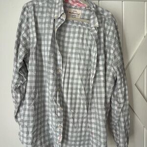 Weatherproof Vintage Women's Gray Plaid Button-Down Shirt